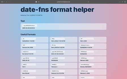 date-fns Format Helper