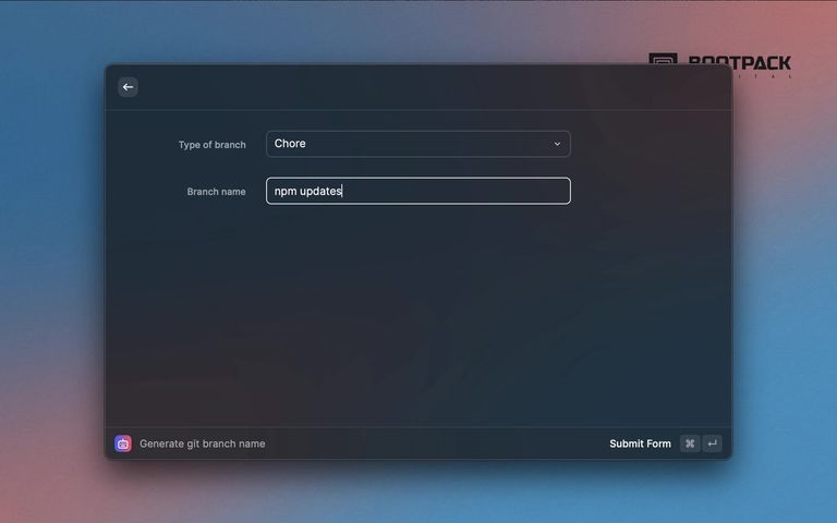Add you branch name