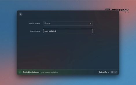 Git Branch Name Generator Raycast Extension
