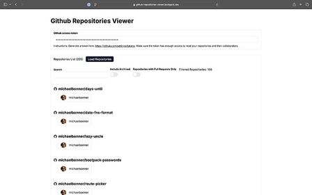 GitHub Repository Collaborators Viewer