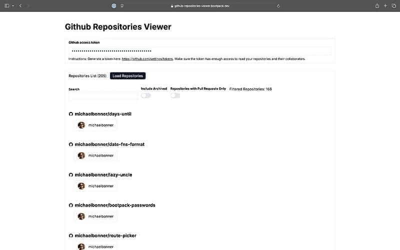 GitHub Repository Collaborators Viewer