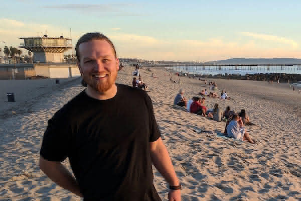 Me on a beach in Pacific Beach, CA
